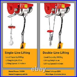 1000Kg Electric Hoist Handheld Control Garage Scaffold Pulley Winch Lifting Tool