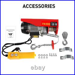 1000Kg Electric Hoist Handheld Control Garage Scaffold Pulley Winch Lifting Tool