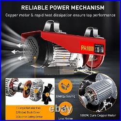 1000Kg Electric Hoist Remote Control Lifting Scaffold Pulley Winch Engine Garage