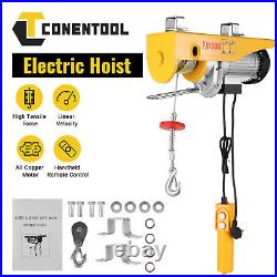 1000Kg Electric Winch Scaffold Crane Workshop Garage Gantry Hoist Cable Lifting