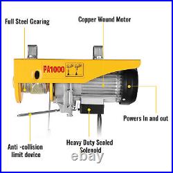 1000Kg Electric Winch Scaffold Crane Workshop Garage Gantry Hoist Cable Lifting