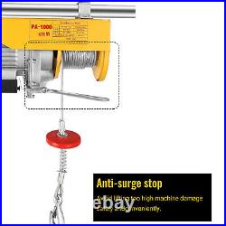 1000Kg Electric Winch Scaffold Crane Workshop Garage Gantry Hoist Cable Lifting