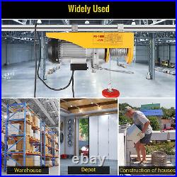 1000Kg Electric Winch Scaffold Crane Workshop Garage Gantry Hoist Cable Lifting