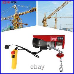 100kg Electric Pulley Crane Scaffold Hoist Winch Workshop Garage Cable Lift