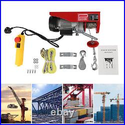 100kg Electric Pulley Crane Scaffold Hoist Winch Workshop Garage Cable Lift