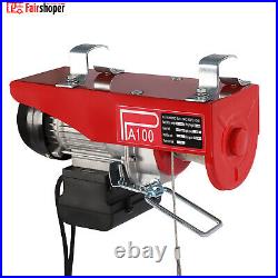 100kg Electric Pulley Crane Scaffold Hoist Winch Workshop Garage Cable Lift