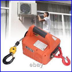 1500W Handheld 1100lbs Electric Winch Tracking Block Towing Hoist Car Trailer