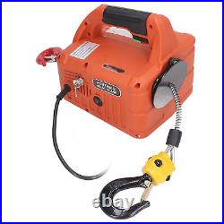 1500W Handheld 1100lbs Electric Winch Tracking Block Towing Hoist Car Trailer