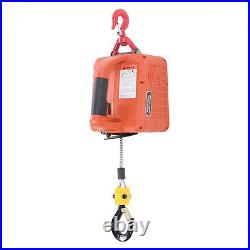 1500W Handheld 1100lbs Electric Winch Tracking Block Towing Hoist Car Trailer