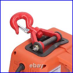 1500W Handheld 1100lbs Electric Winch Tracking Block Towing Hoist Car Trailer