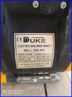 Duke DU230A 240v Electric Wire Rope Lifting Hoist 230kg