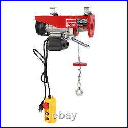 Electric Hoist 110V Garage Electric Winch 1763lbs with Remote Control