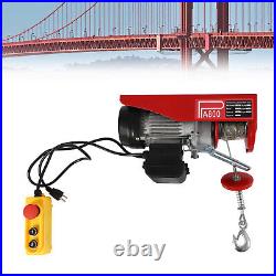 Electric Hoist 110V Garage Electric Winch 1763lbs with Remote Control