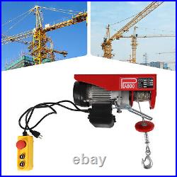 Electric Hoist 110V Garage Electric Winch 1763lbs with Remote Control