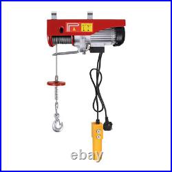 Electric Hoist 800/1000kg 220V Remote Winch Tool Strong Cable Rope Chain Lifting