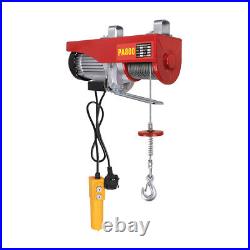 Electric Hoist 800/1000kg 220V Remote Winch Tool Strong Cable Rope Chain Lifting