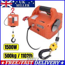 Electric Hoist Portable Power Electric Winch Crane with Remote Control 500KG